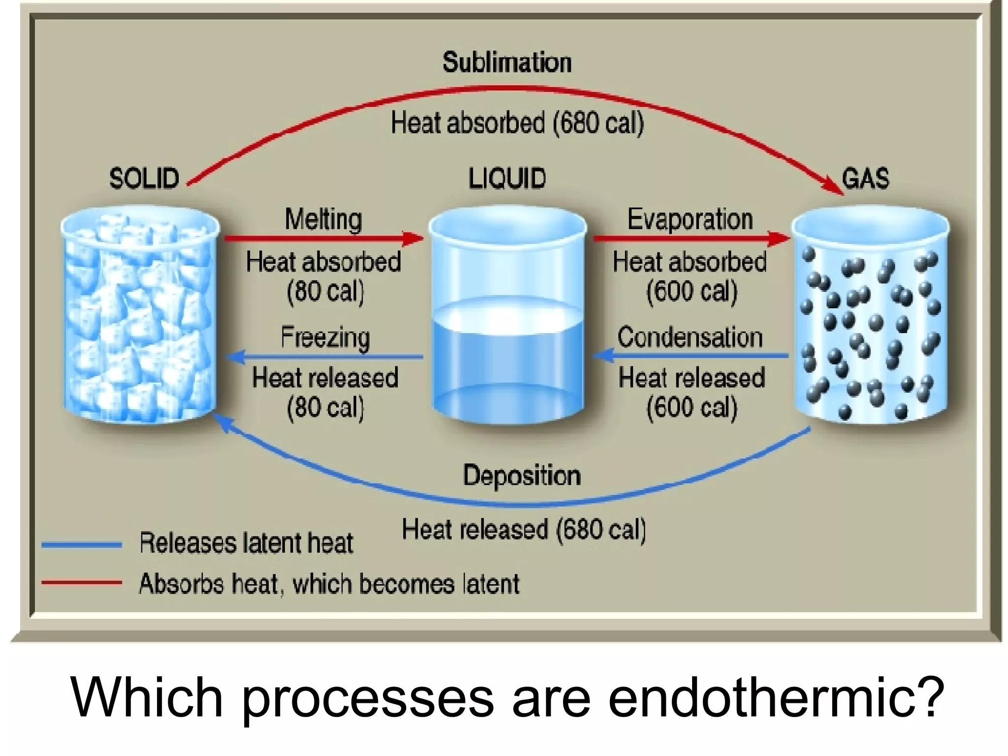 Which processes are endothermic? 