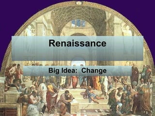 Renaissance Big Idea:  Change 