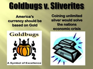Tariffs increased prices on manufactured goods and made it difficult for farmers to exportWabash v. IllinoisThe federal government has the power to regulate rates for traffic between states