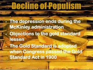 Populist Demandsunlimited coinage of silverfederal ownership of railroadsa graduated income tax direct election of U.S. Senators 