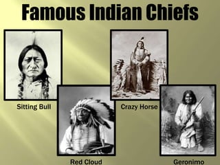 Famous Indian ChiefsSitting BullCrazy HorseRed CloudGeronimo