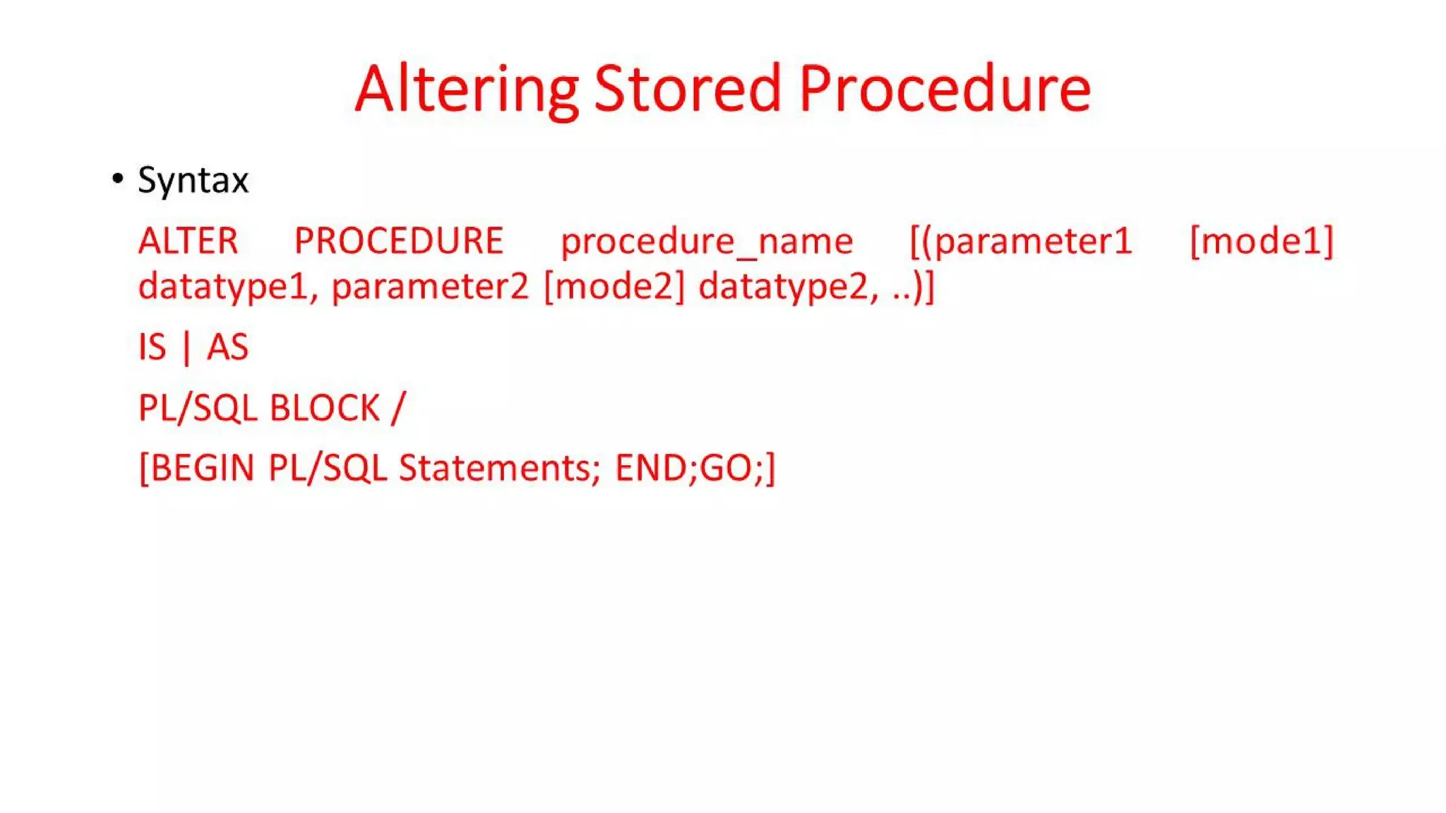 DBMS Unit - 10 - PL/SQL Concepts