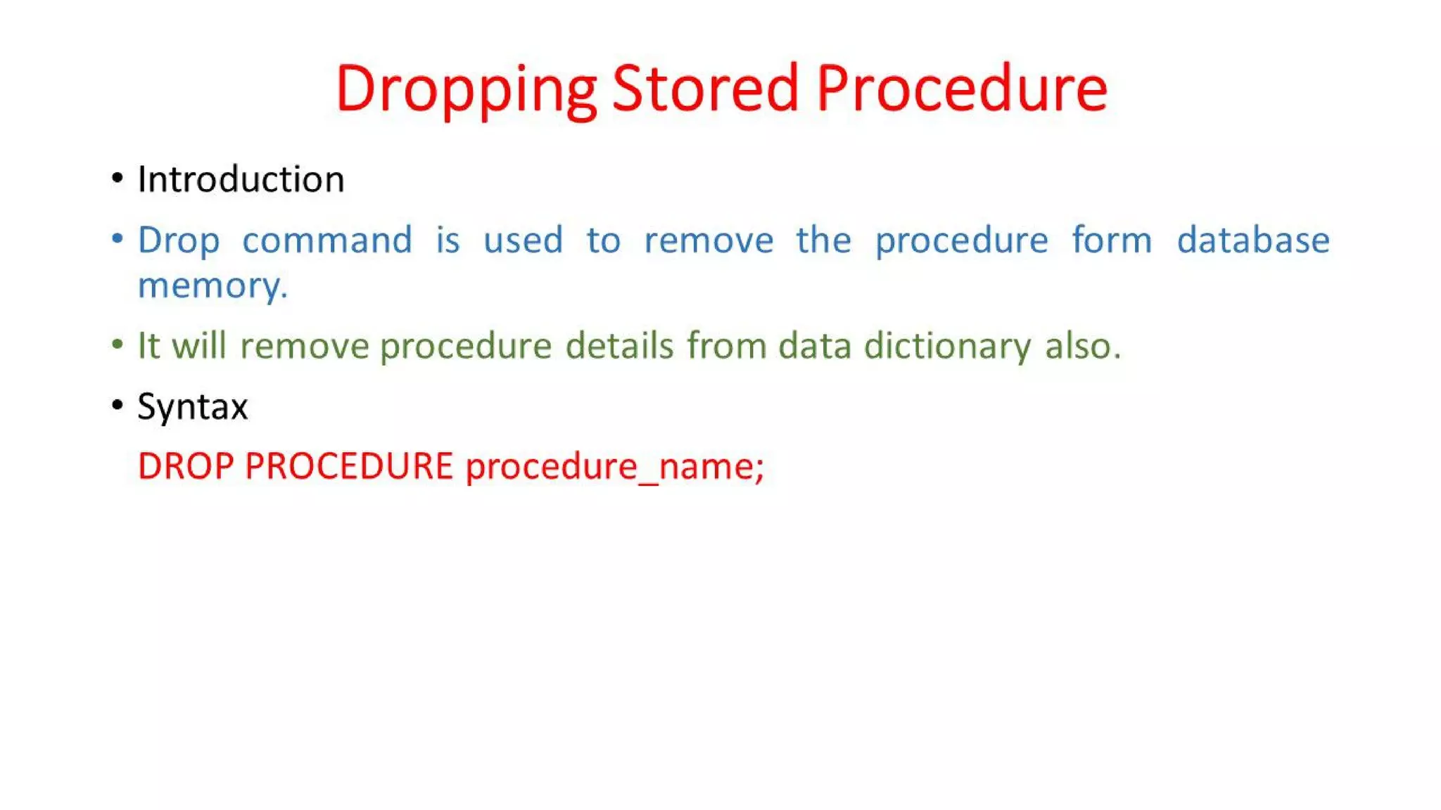 DBMS Unit - 10 - PL/SQL Concepts
