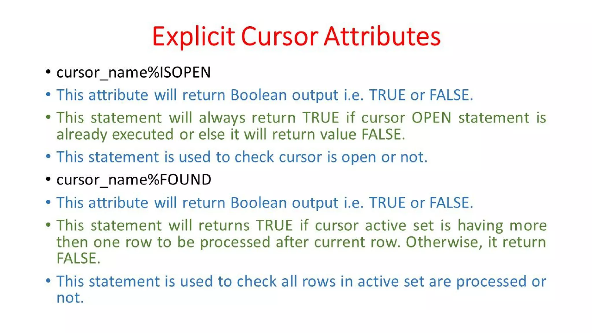 DBMS Unit - 10 - PL/SQL Concepts