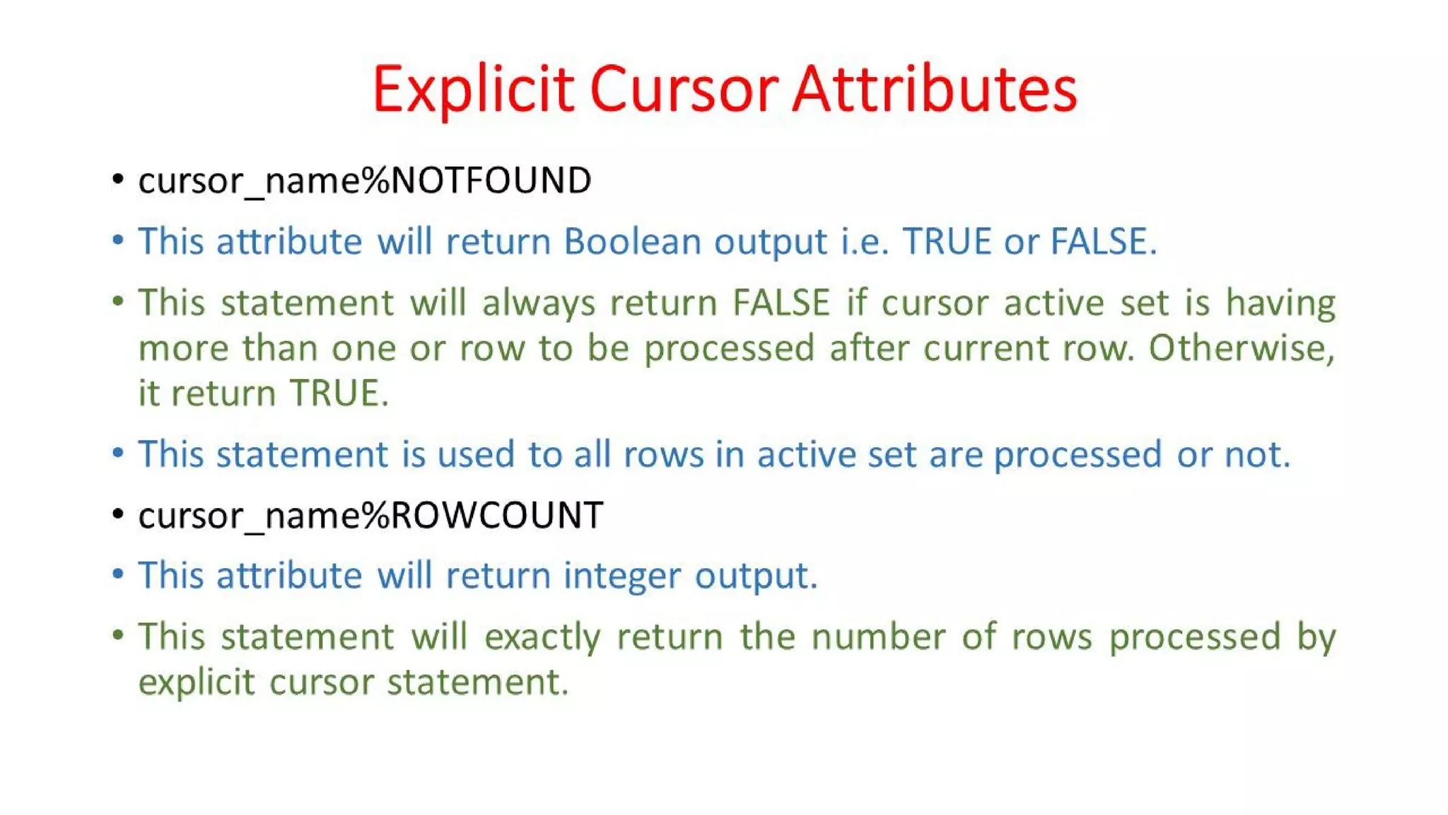 DBMS Unit - 10 - PL/SQL Concepts