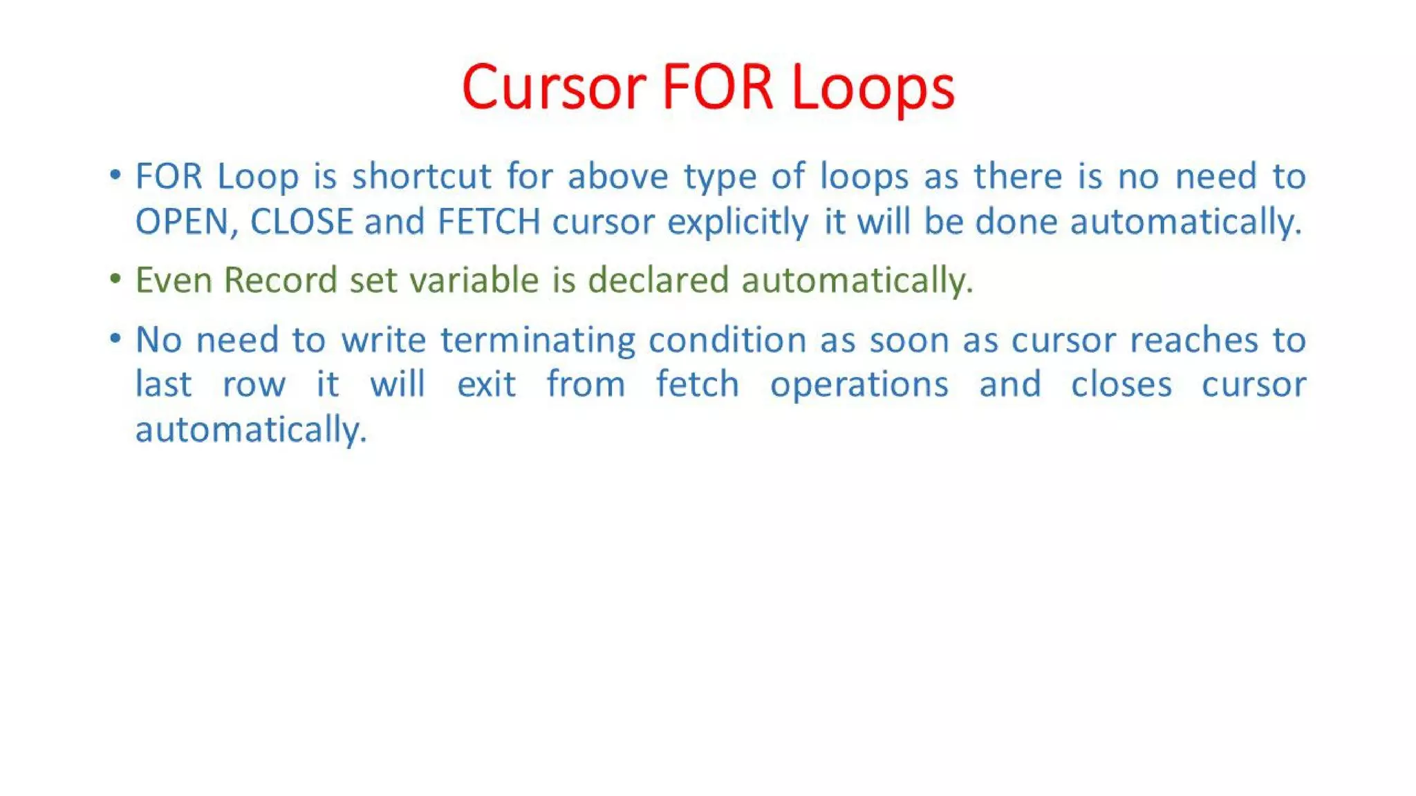 DBMS Unit - 10 - PL/SQL Concepts