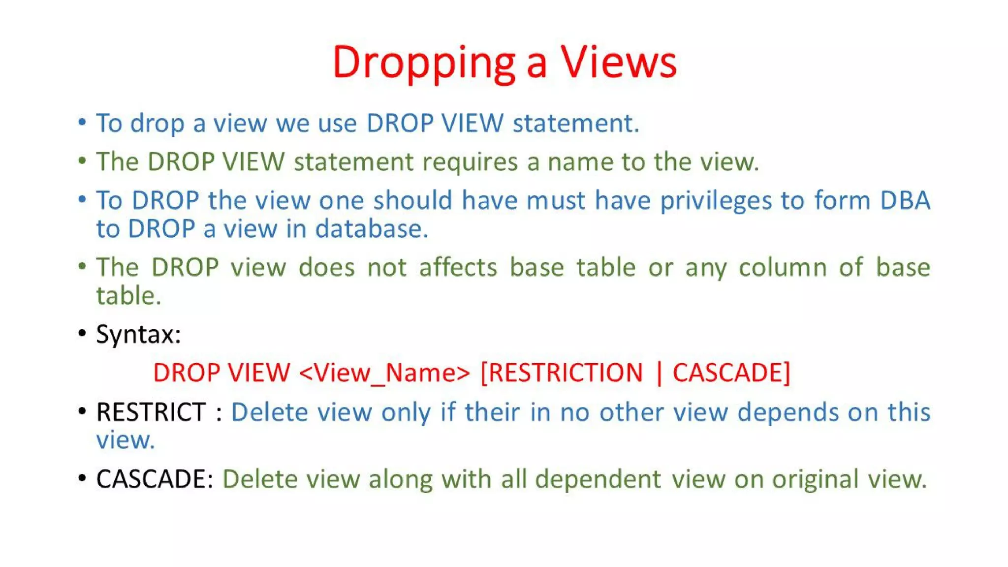DBMS Unit - 10 - PL/SQL Concepts