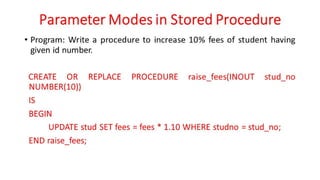 DBMS Unit - 10 - PL/SQL Concepts