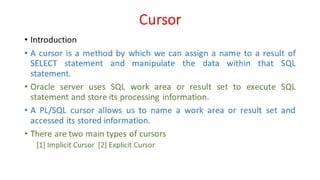 DBMS Unit - 10 - PL/SQL Concepts