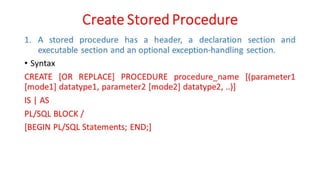 DBMS Unit - 10 - PL/SQL Concepts