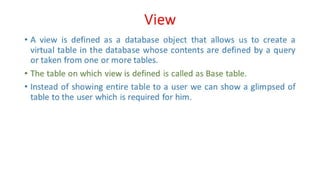 DBMS Unit - 10 - PL/SQL Concepts