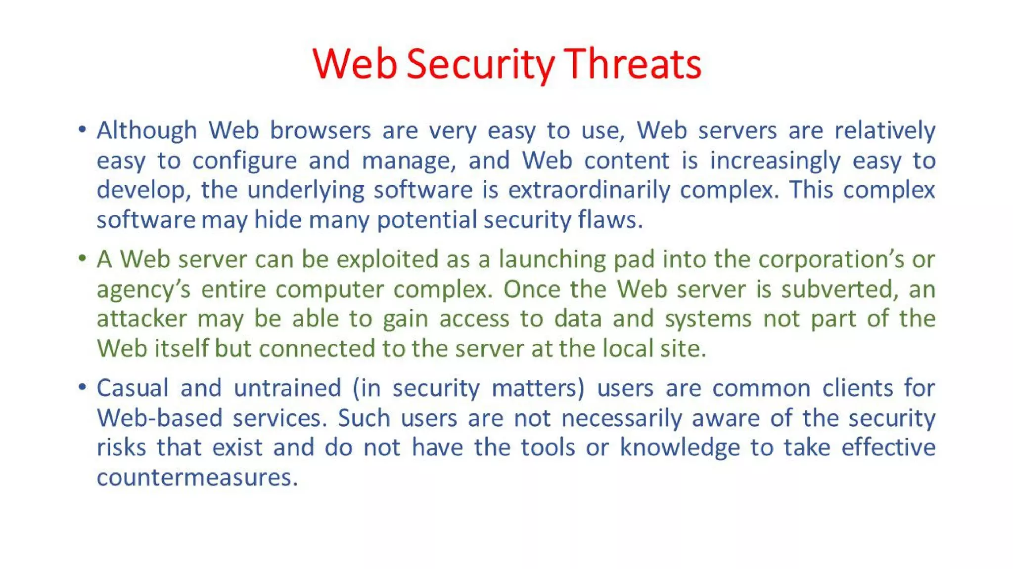 CNS - Unit - 10 - Web Security Threats and Approaches