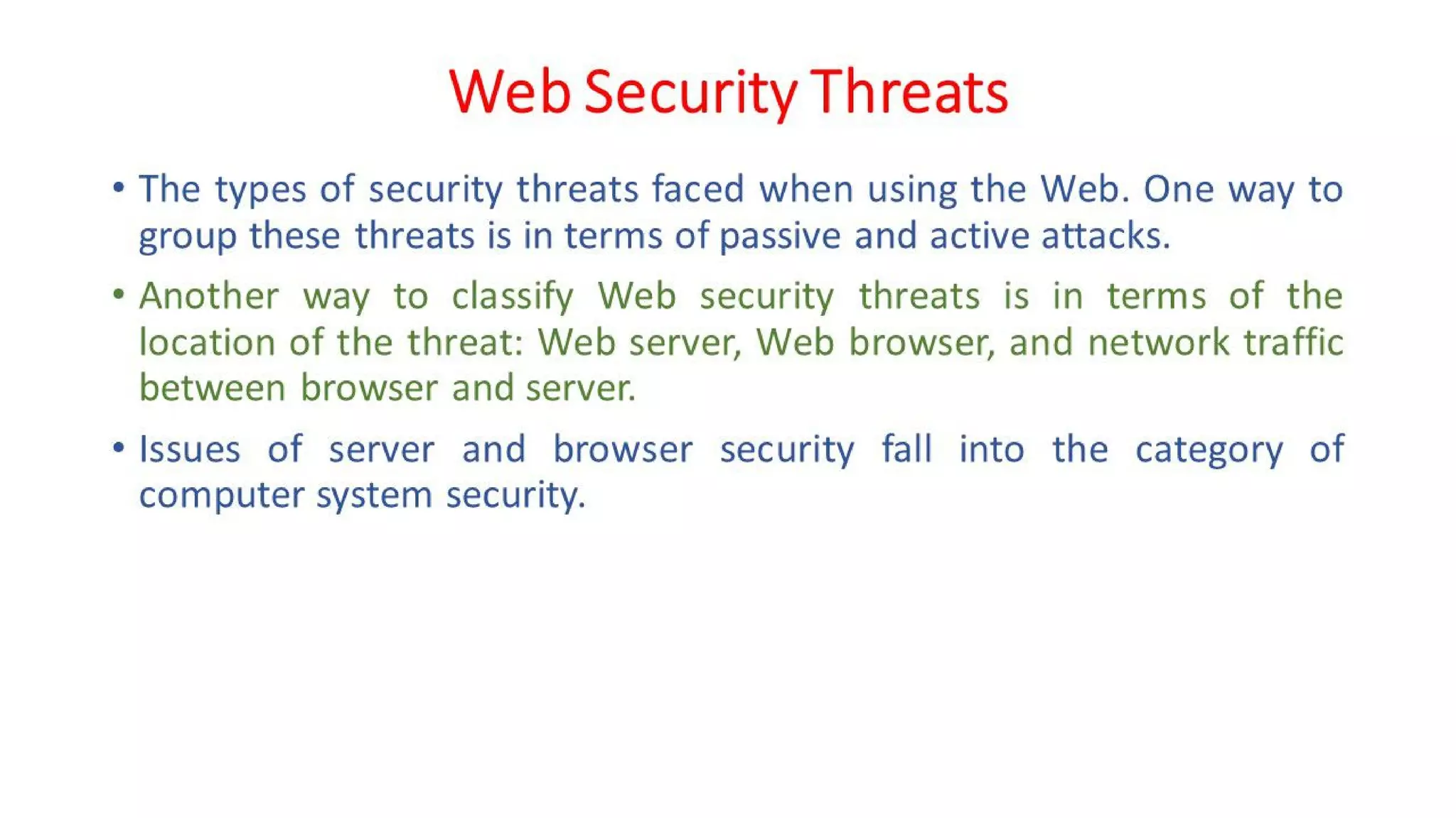 CNS - Unit - 10 - Web Security Threats and Approaches