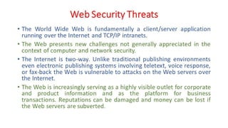 CNS - Unit - 10 - Web Security Threats and Approaches