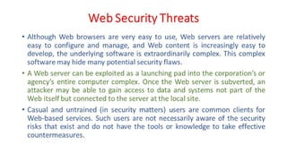 CNS - Unit - 10 - Web Security Threats and Approaches