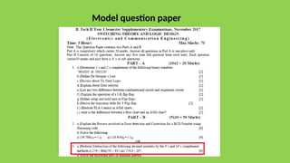 Model question paper
 