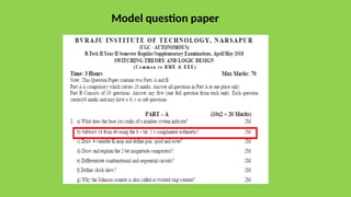 Model question paper
 