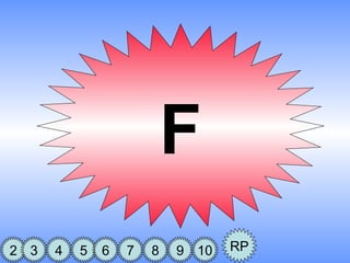 F
2 3   4   5   6   7   8   9 10   RP
 