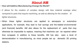 History Development of AM systems. Overview of Additive Manufacturing ...