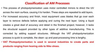 Lens Am Process History Development of AM systems. Overview of Additive Manufacturing ...