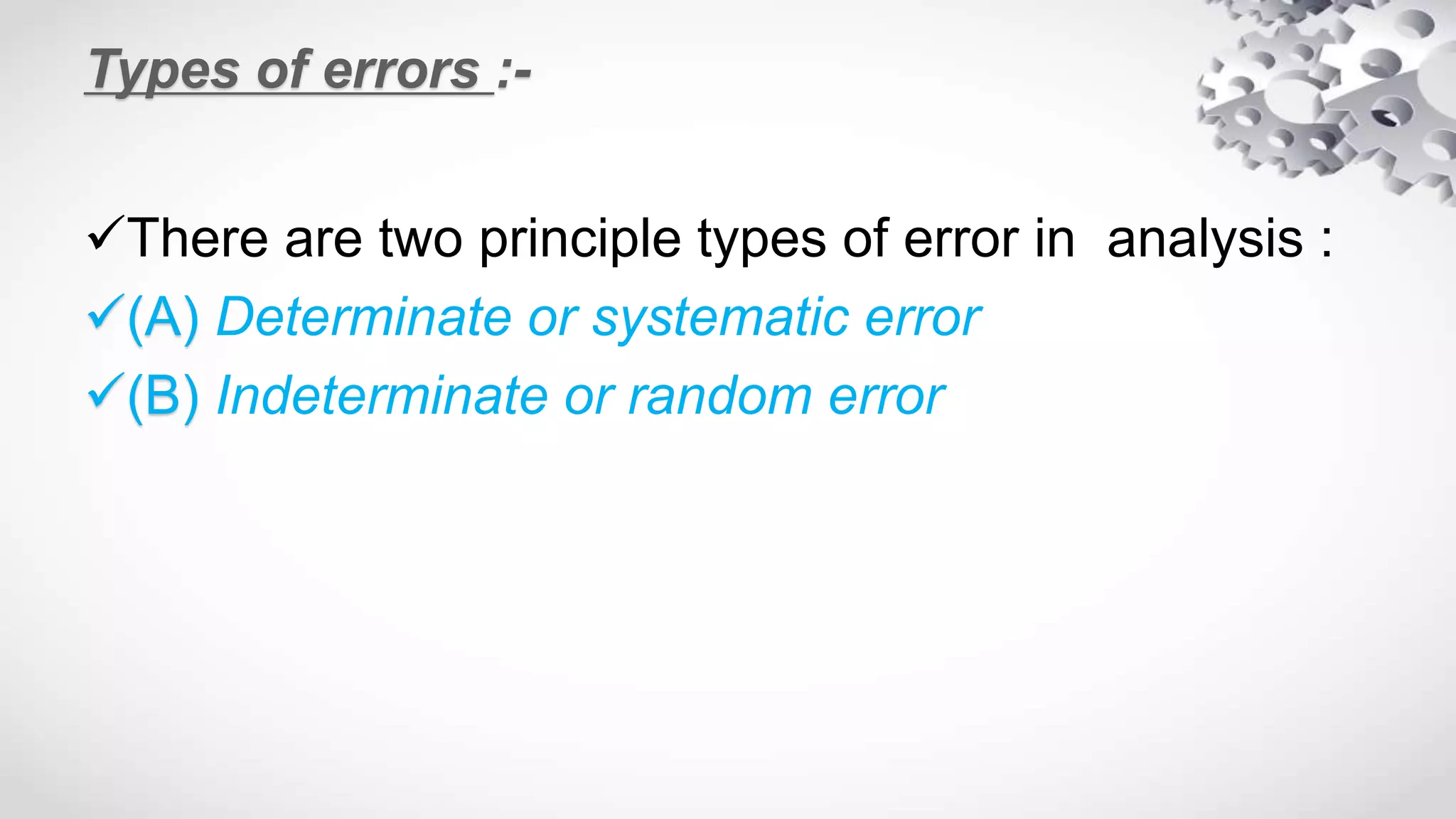 TYPES OF ERROR IN PHARMACEUTICAL ANALYSIS PPT visual data 5