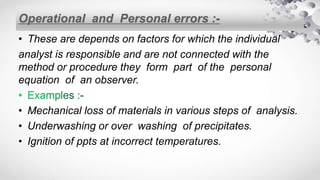 Pharmaceutical analysis, | PPTX