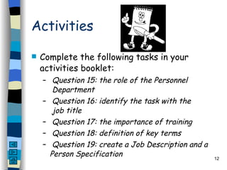 Unit 1b - Key Functions of Departments | PPT