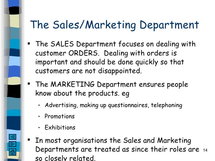 Unit 1b Key Functions of Departments