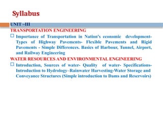 BASICS OF CIVIL AND MECHANICAL ENGINEERING | PPTX