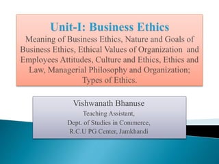 Vishwanath Bhanuse
Teaching Assistant,
Dept. of Studies in Commerce,
R.C.U PG Center, Jamkhandi
 
