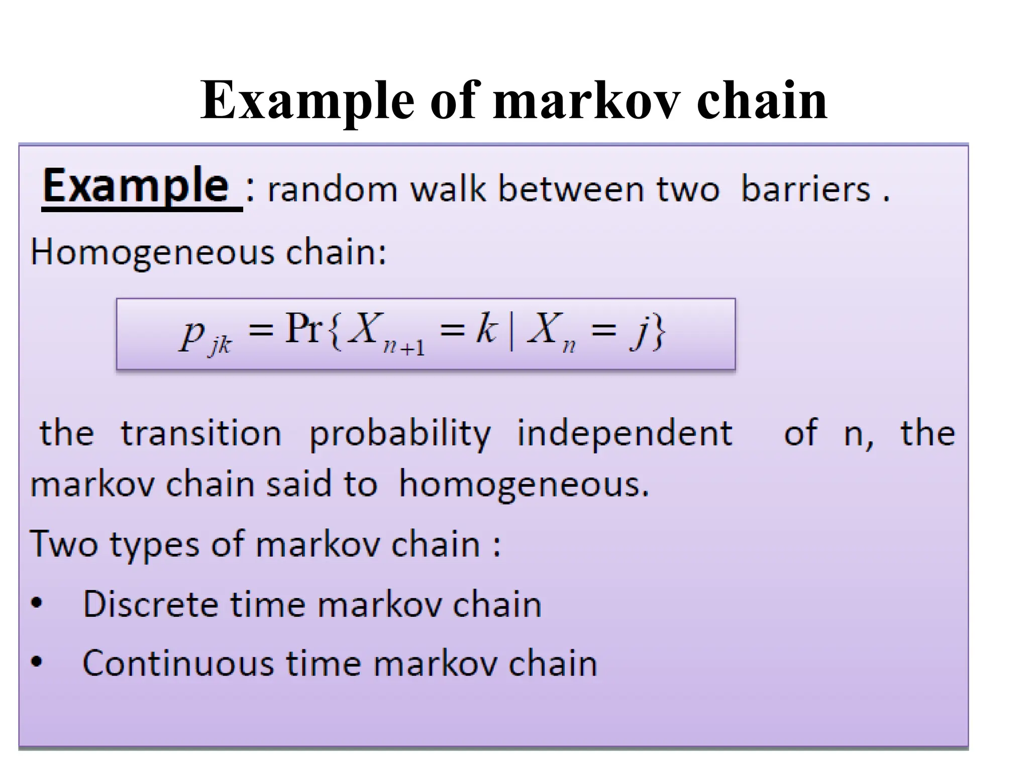 Example of markov chain
 