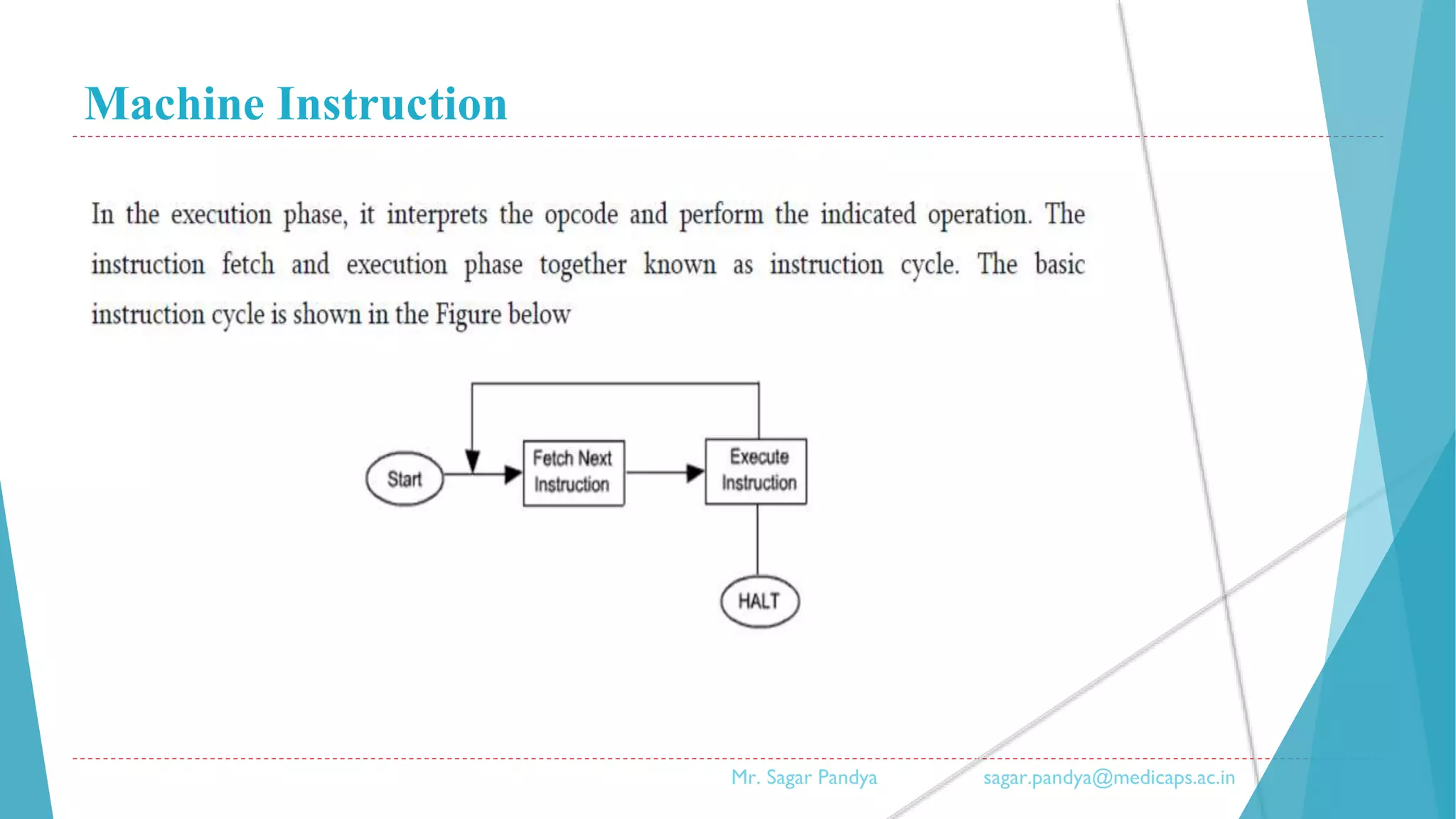 Machine Instruction
Mr. Sagar Pandya sagar.pandya@medicaps.ac.in
 