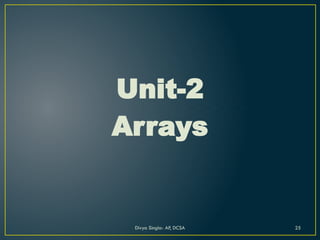unit-1 Data structure (3).pptx Data structure And Algorithms | PPTX