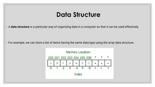 Unit-1 DataStructure Intro.pptx | Databases | Computer Software and ...