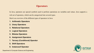 Unit-1 Data Types and Operators.pptx to computers | PPTX
