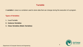 Unit-1 Data Types and Operators.pptx to computers | PPTX