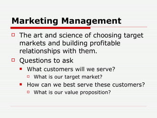 Unit 1 Defining Marketing And The Marketing Process To Post