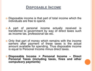Disposable Income Example Economics Macro Economics Concepts & Importance for Economics | PPTX