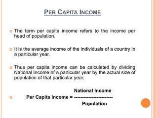 Per Capita Income Example Macro Economics Concepts & Importance for Economics | PPTX