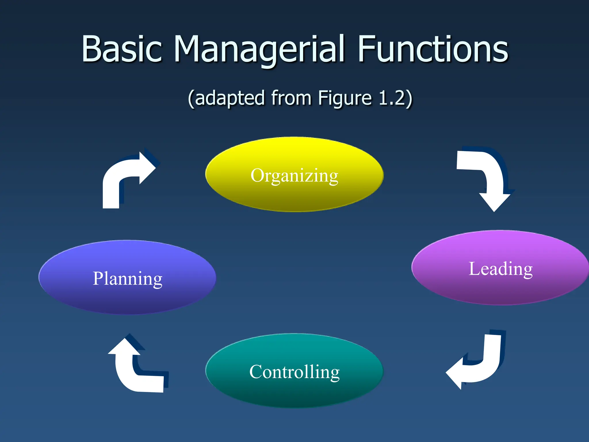 Basic Managerial Functions
(adapted from Figure 1.2)
Organizing
Planning
Controlling
Leading
 