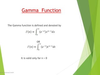 Gamma function and Properties of Gamma Function | PDF