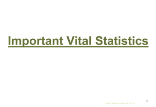 Important Vital Statistics
by Mr. Sachin Sharma (M.Sc. N.)
50
 