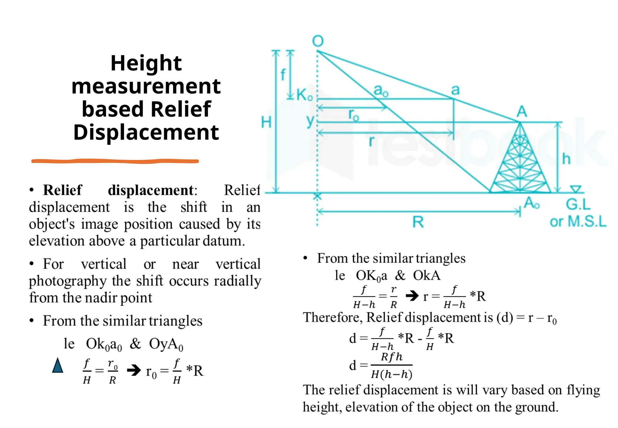 Height
measurement
based Relief
Displacement
 