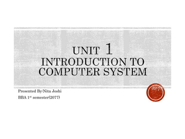 Unit-1 Introduction To Computer System.pptx
