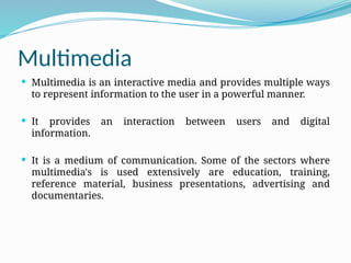 Unit-1 Introduction to multimedia tools and technology | PPTX