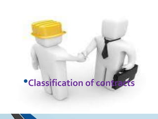 •Classification of contracts
 
