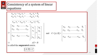 136
Consistency of a system of linear
equations
 