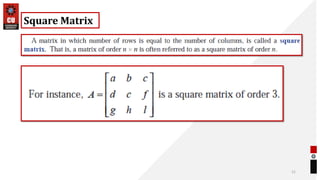 21
Square Matrix
 