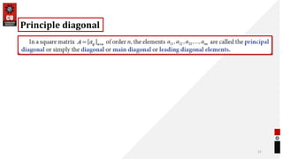 22
Principle diagonal
 