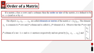Order of a Matrix
 